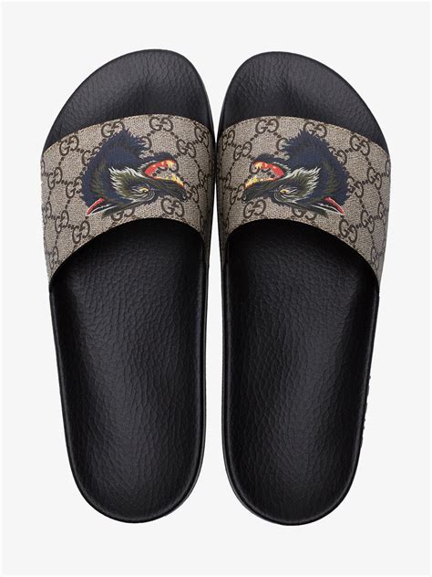 gucci slides wolf head|Gucci Slides for Men .